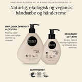 Håndsæbe og håndcreme med en skøn duft af sommerblomst. | ZENZ Organic