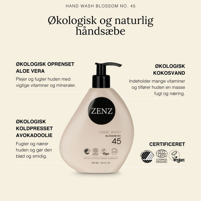 Naturlig og økologisk håndsæbe med en skøn duft af sommerblomster.  | ZENZ Organic