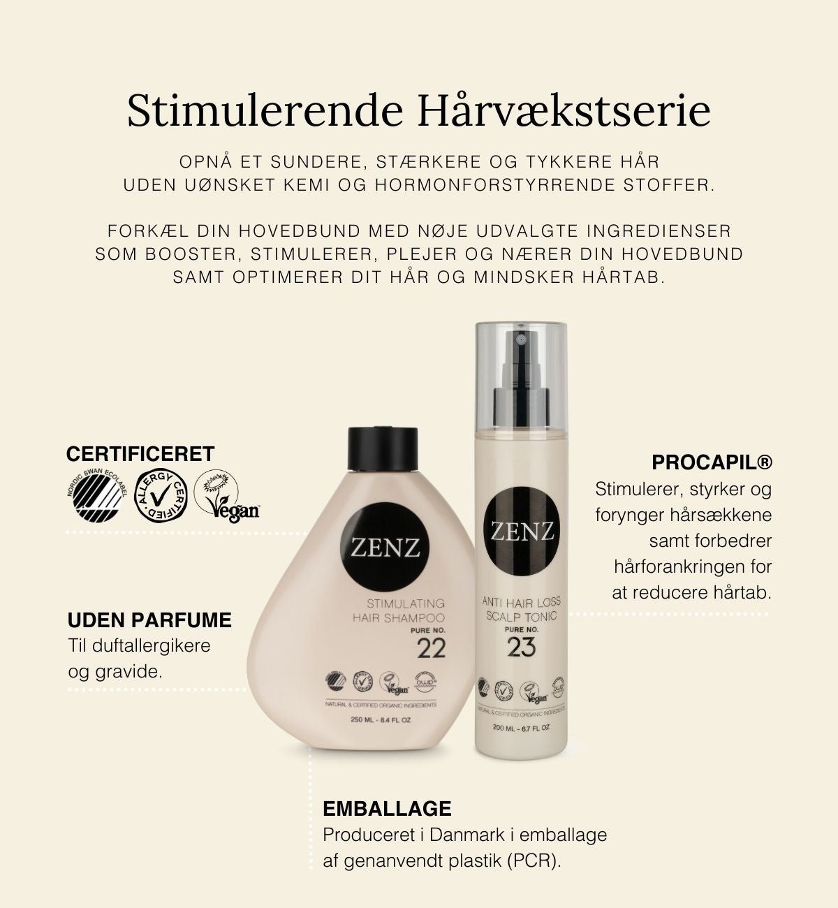 Anti Hair Loss Scalp Tonic Pure no. 23 (200 ml) - ZENZ Organic Products (DK)