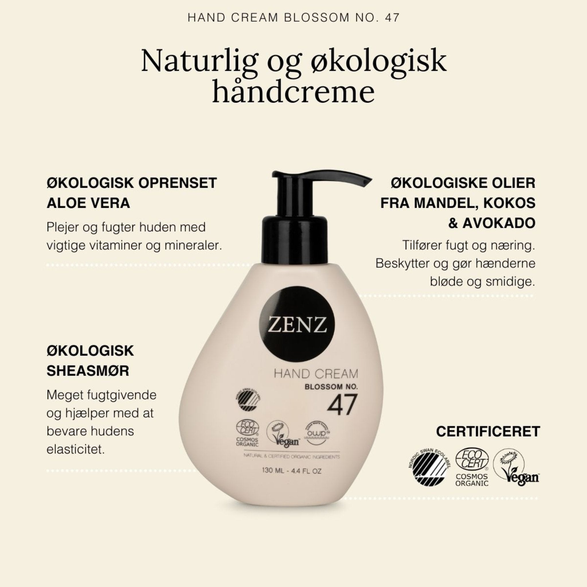 Hand Cream Blossom no. 47 (130 ml) - ZENZ Organic Products (DK)
