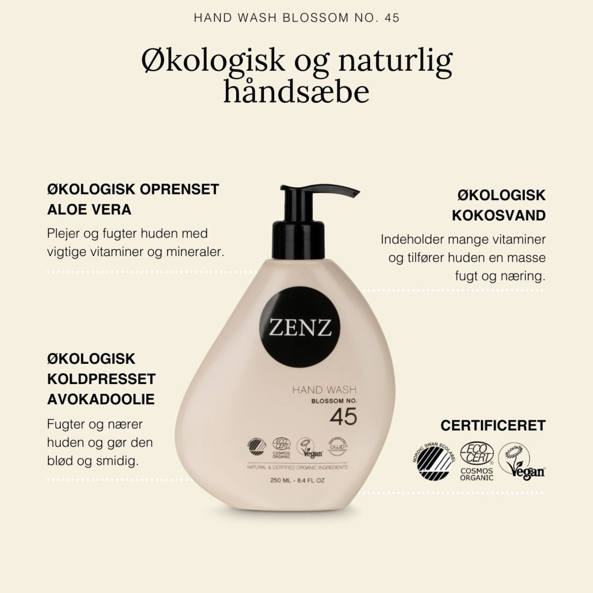 Hand Wash Blossom no. 45 (250 ml) - ZENZ Organic Products (DK)